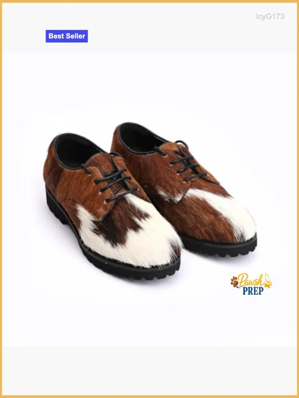 Handmade Tricolor Cowhide Derby Oxford Shoes Chunky Sole Lace Up Vintage Flats - Picture 6 of 6